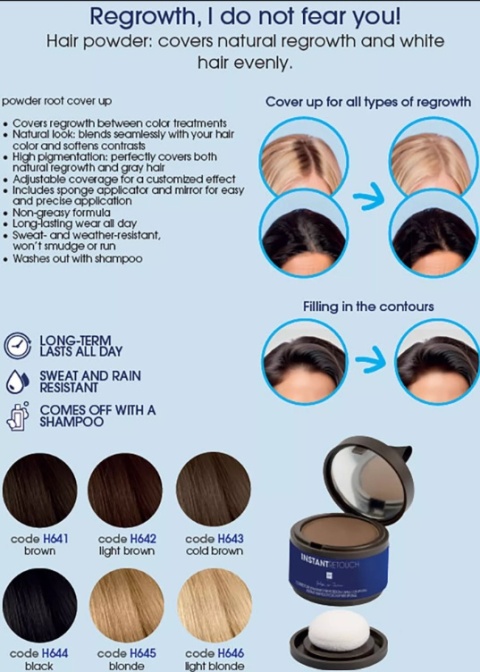 H641 INSTANT RETOUCH HAIR BRIGHT BRANZE colour powder for covering up roots