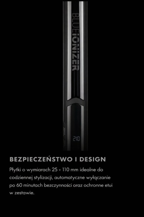 UG170 UPGRADE Prostownica do włosów z niebieskim światłem jonizującym Slim z tytanowymi płytkami