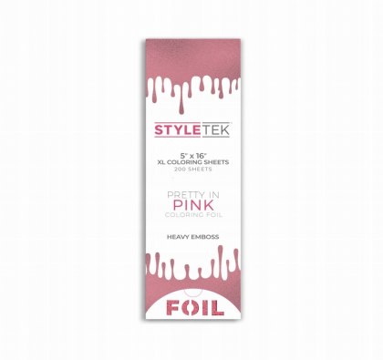 STYLETEK Grooved foil long xl stripes pink